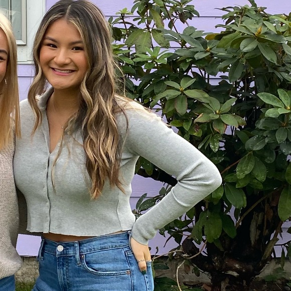 Brandy Grey Button Up Long Sleeve - Picture 3 of 3